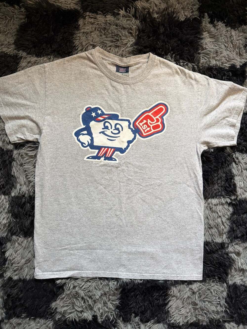 MV Sport Iowa State Map Mascot '1st' Finger Foam T-Shirt